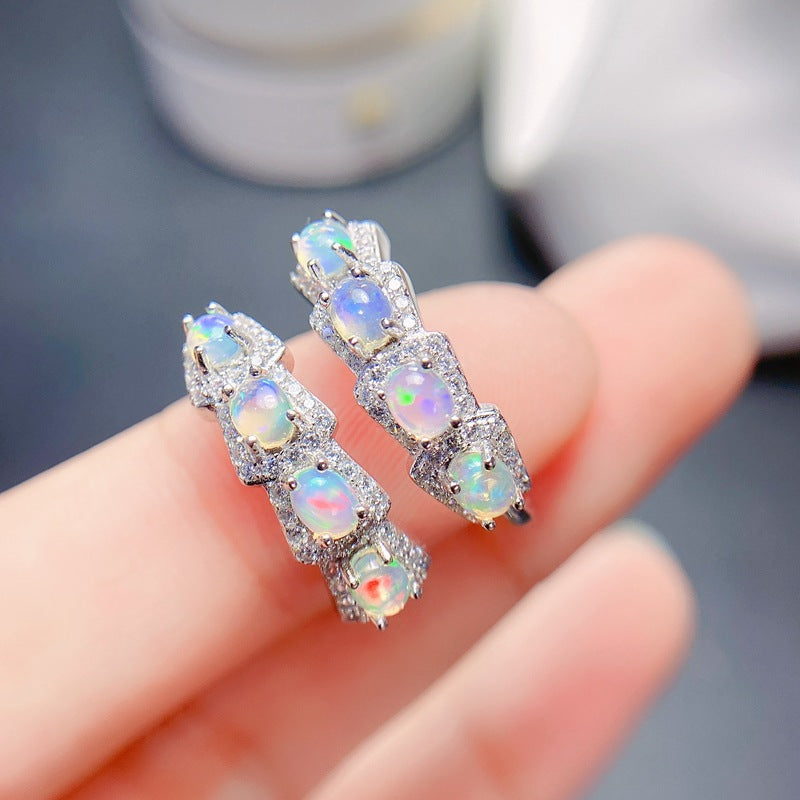 Natural Opal Ring 925 Silver 3*4mm