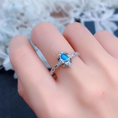 Sri Lanka Natural moonstone 925 silver ring