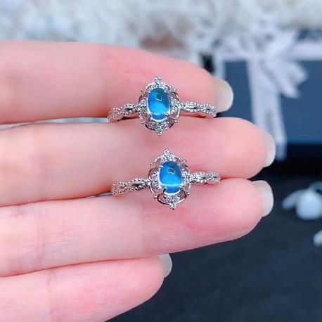 Sri Lanka Natural moonstone 925 silver ring