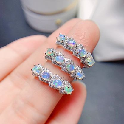 Natural Opal Ring 925 Silver 3*4mm