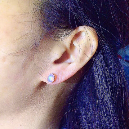 Natural Opal Earrings Set in S925 Silver, Main Stone 5*7mm