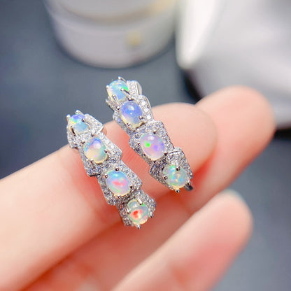 Natural Opal Ring 925 Silver 3*4mm